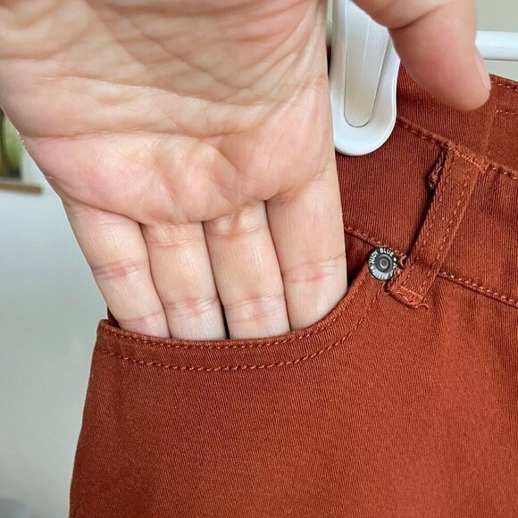 Judy Blue Ochre Burnt Orange Brown Soft Denim Skinny Jeans Women's Size 3 (26) - Picture 3 of 14